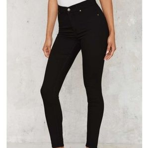 NWOT Cheap Monday- High Waist Blk Jeans 24/25